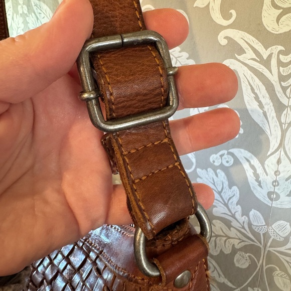 Brown Woven Leather Crossbody Bag - Picture 3 of 13